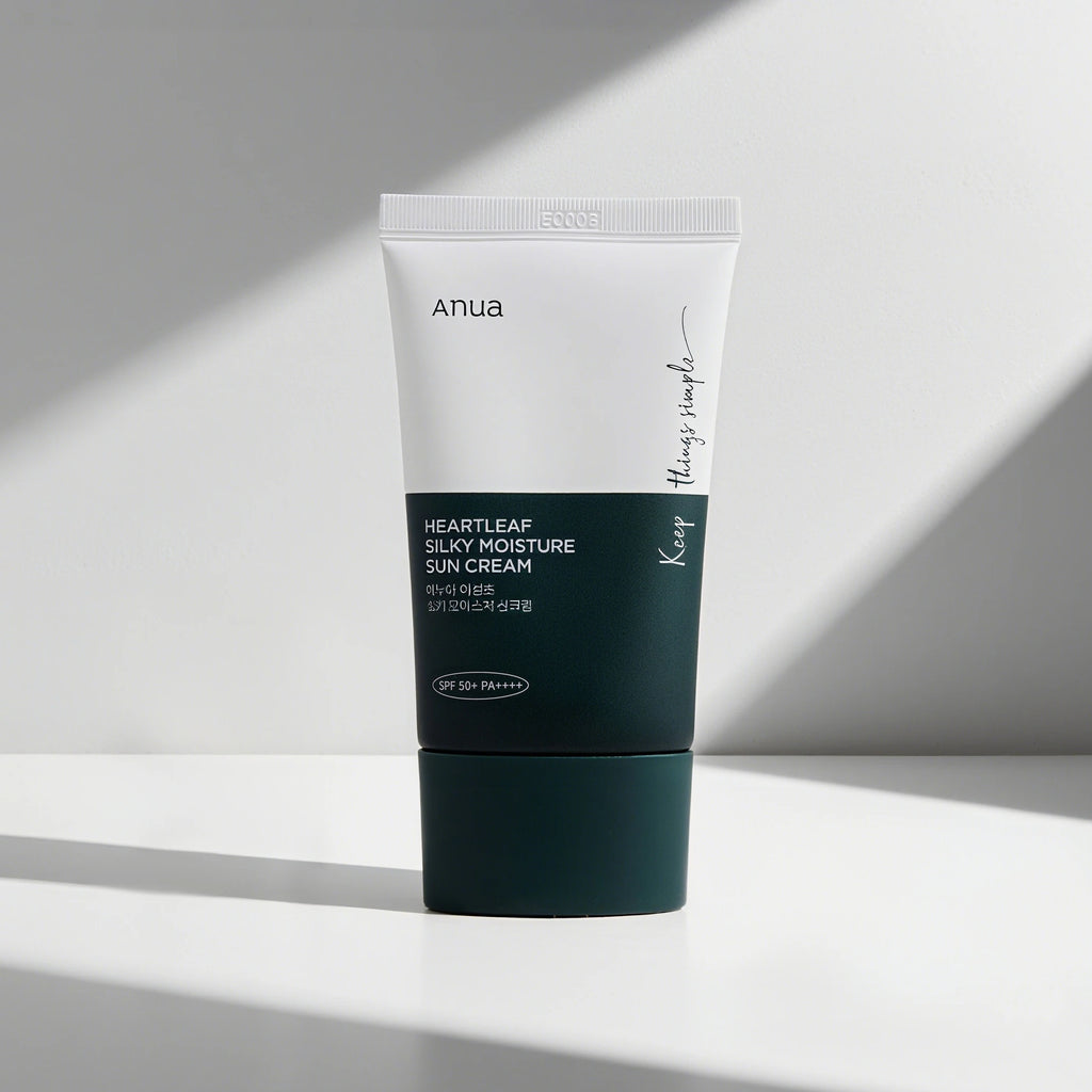 Anua Silky Moisture Sunscreen SPF 50+ Moisture Daily Sunscreen Protector Solar Facial Sun Cream Original Skincare Products Sets