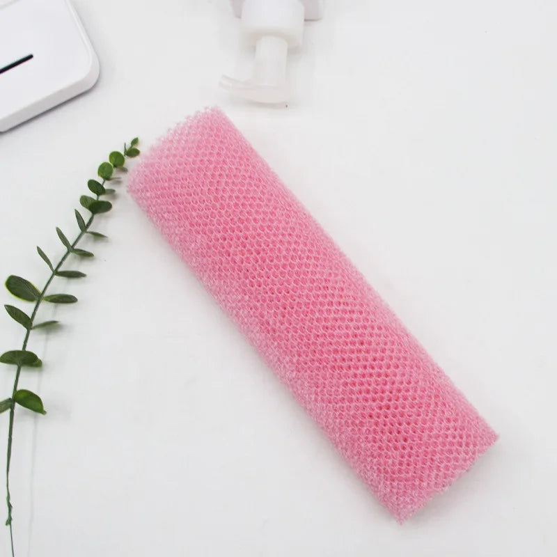 Mesh African Net Bath Sponge Water-absorbent Long Strip Shower Scrubber Quick Foaming Lightweight Exfoliating Bath Towel