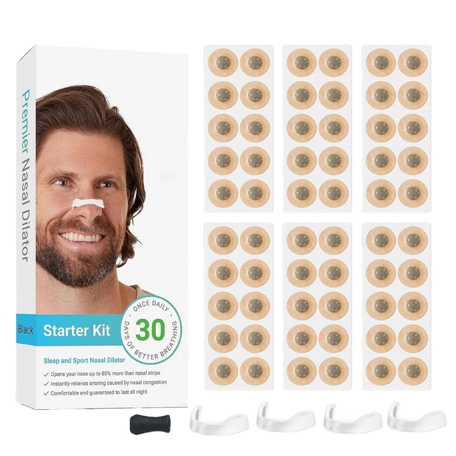 Nasal Breathing Dilators Starter Kits Magnetic Nose Strips Increase Sports Air Intake Improve Sleeping Reduce Snoring