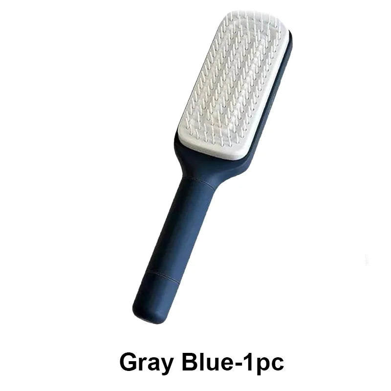 Self-Cleaning Hairbrush Retractable Bristle Hair Brush Anti-Static Sclap Massage Comb One-key Hair Loss Airbag Hair Removal Comb